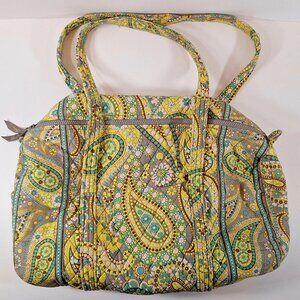 Vera Bradley Retired Lemon Parfait Paisley Weekender Duffel Large